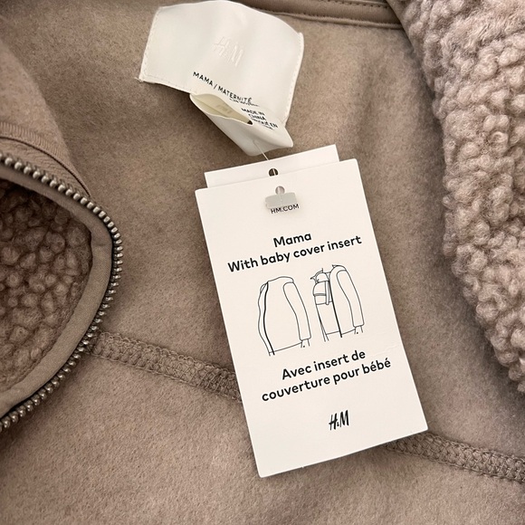 H&M MAMA BEFORE & AFTER BABYWEARING FLEECE JACKET NWT - Picture 5 of 6